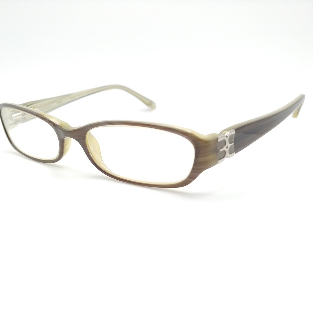BCBGMAXAZRIA Eyeglasses Women Saphira Brown Olive Green Rectangular Frames